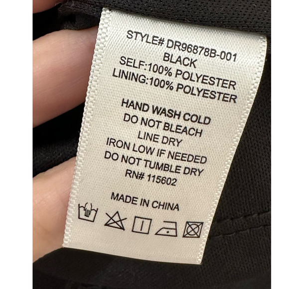 All in Favor black long sleeves off shoulder open back mini dress size Small - Picture 5 of 13